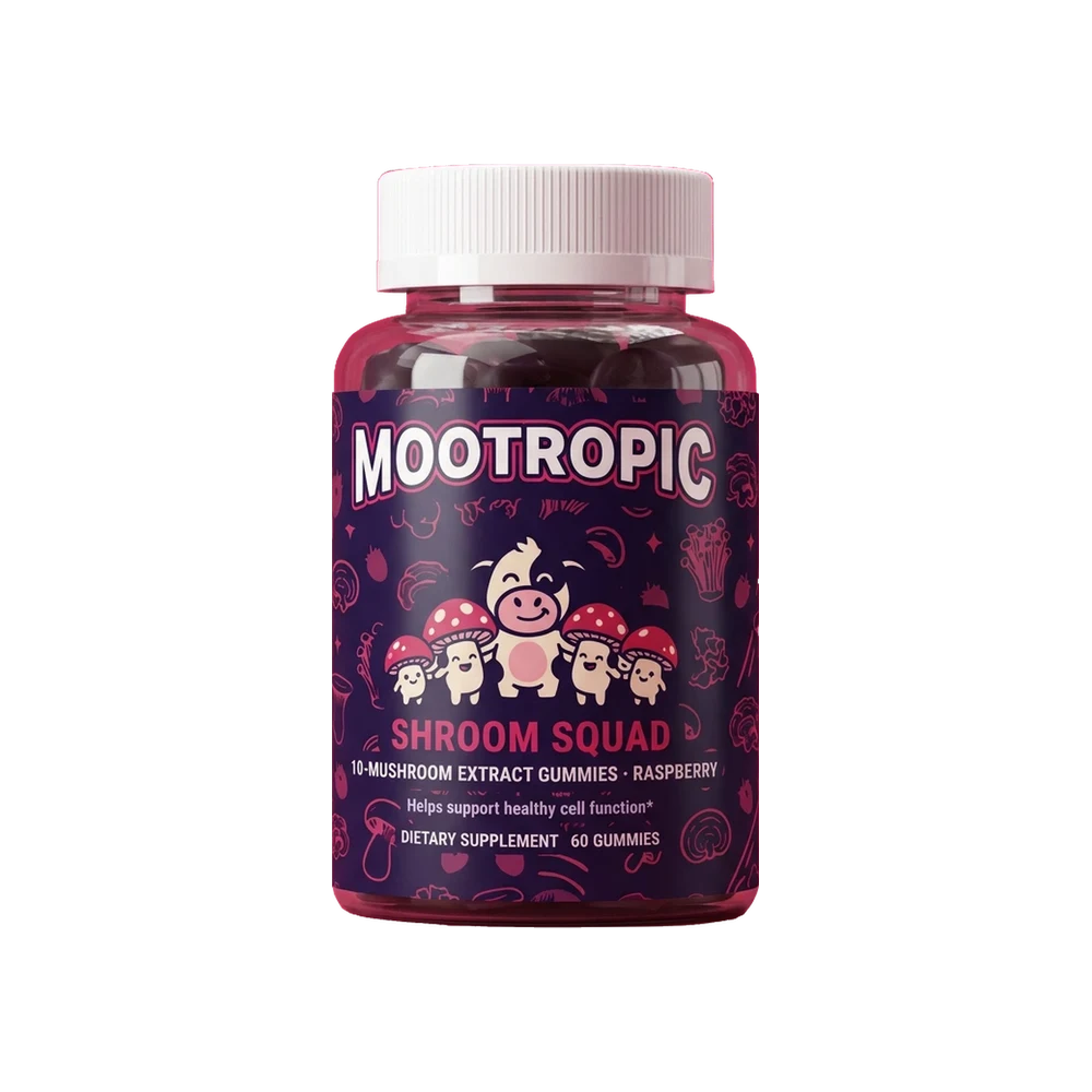 Shroom Squad — 10-Mushroom Extract Gummies · Raspberry