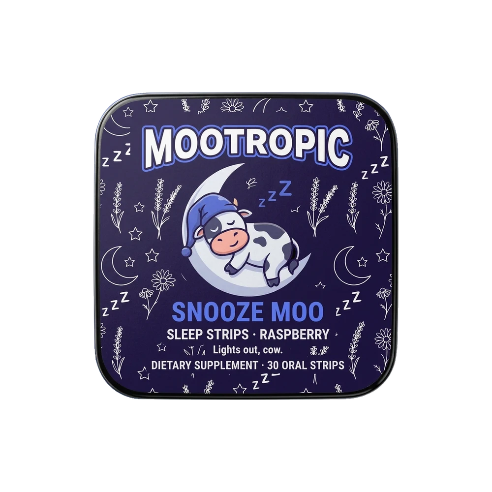 Snooze Moo — Sleep Strips · Raspberry
