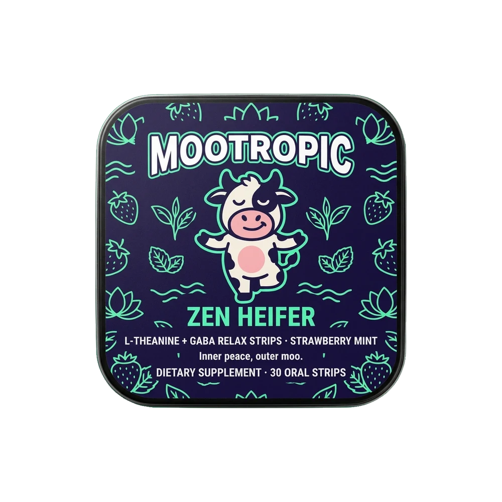 Zen Heifer โ L-Theanine + GABA Relax Strips ยท Strawberry Mint