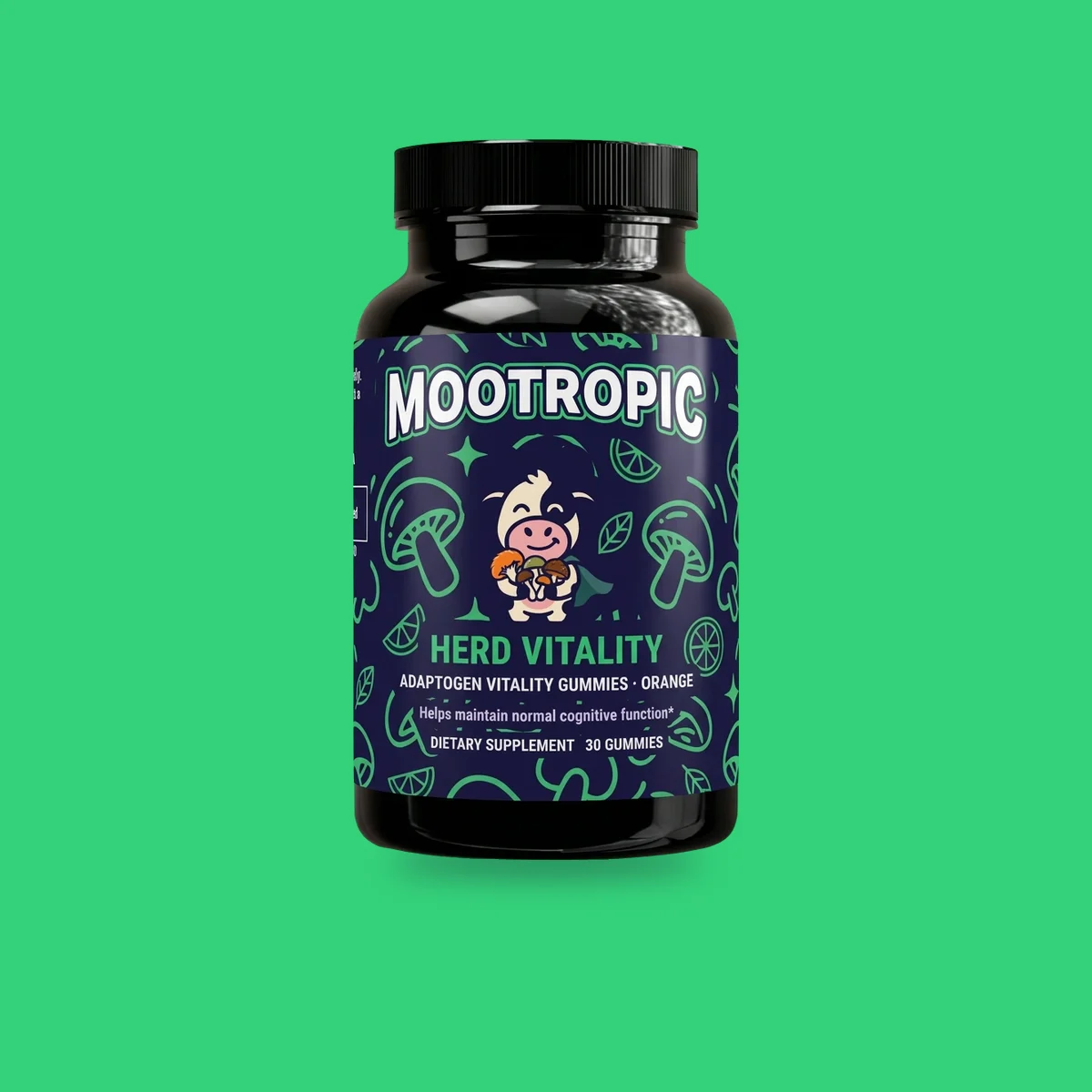 Herd Vitality — Adaptogen Mushroom Gummies · Orange