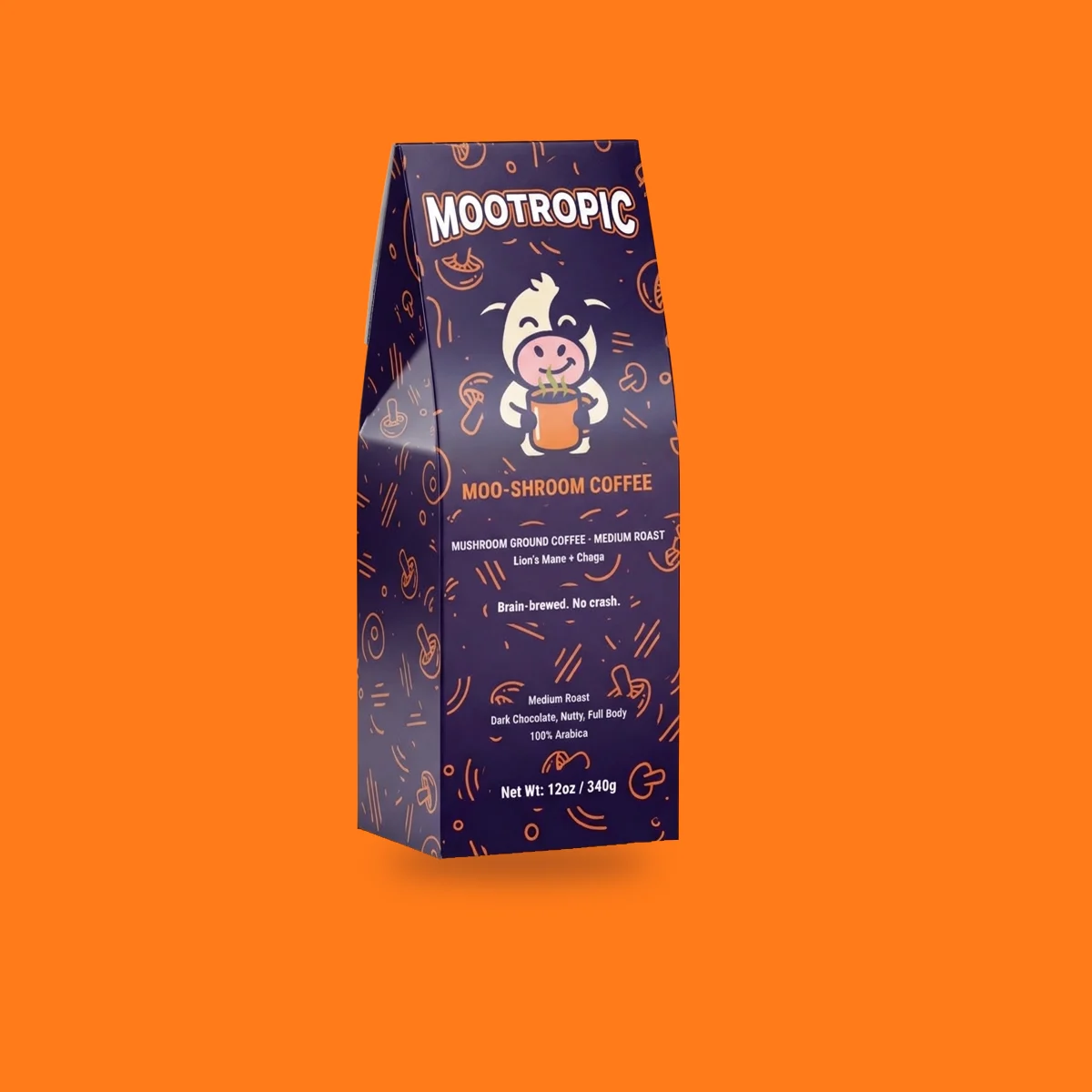 Moo-shroom Ground Coffee — Lion's Mane + Chaga Ground Coffee · 12 oz