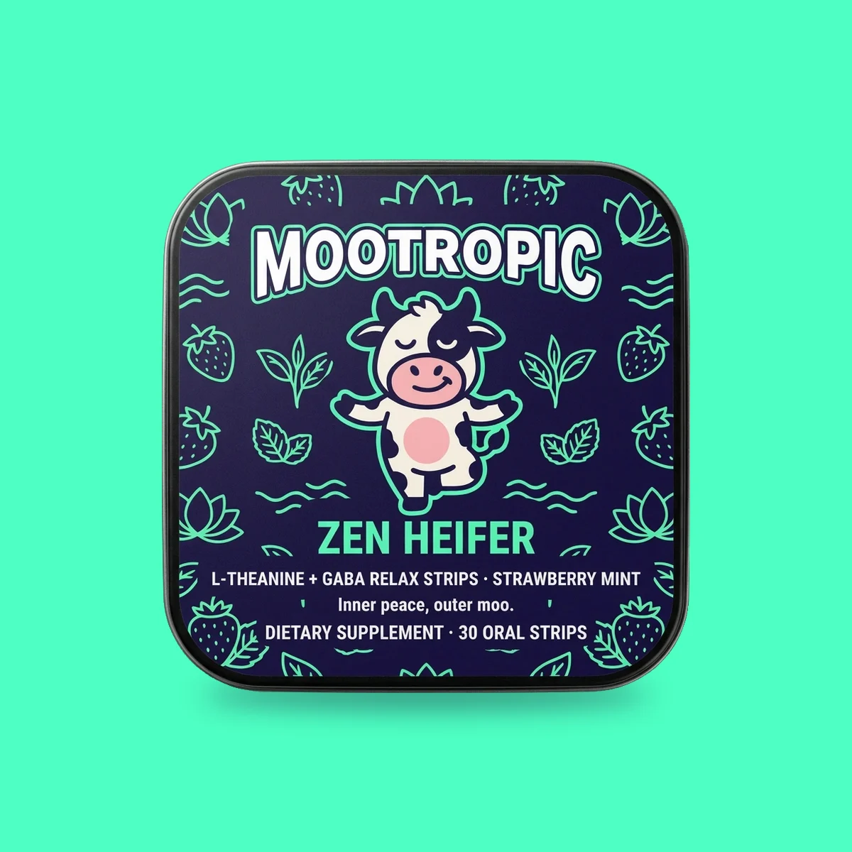 Zen Heifer — L-Theanine + GABA Relax Strips · Strawberry Mint